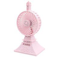 ZXK CO Portable USB Desktop Fan Eiffel Tower Rechargeable Table Fan Built-in Li-ion Battery Cooling Fan ideal... N16