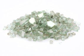 Dragon Glass 1/4" Reflective Tempered Firepit Fire Glass, 25 lb, Crystal N22