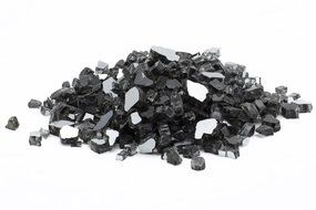Dragon Glass 1/4" Reflective Tempered Firepit Fire Glass, 25 lb, Crystal N23