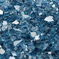 Dragon Glass 1/4" Reflective Tempered Firepit Fire Glass, 25 lb, Crystal N25