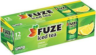 FUZE Lemon Iced Tea Fridge Pack Cans, 12 Ounce (Pack of 12)