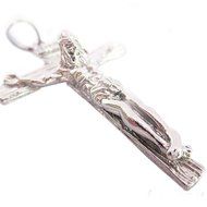 Men's Hot Chic Trendy Stainless Steel Silver Jesus Cross Chain Pendant Necklace N3
