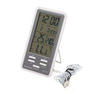 KKmoon LCD Digital Thermometer Hygrometer Temperature Humidity Meter Clock Indoor and Outdoor Use with Wired External... N3