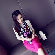 KAKA(TM) Women's Korean Vintage Design Satin Special Pattern Charming Scarves N11