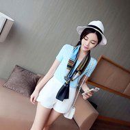 KAKA(TM) Women's Korean Vintage Design Satin Special Pattern Charming Scarves N12
