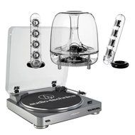 AudioTechnica AT-LP60 Fully Automatic Stereo 2-Speed Turntable System (Silver) with Harman Consumer SoundSticks...