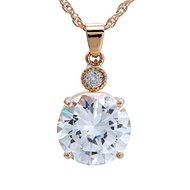 Women Elegant Jewelry White zircon Statement Bib Chain Pendant Necklace wedding N2