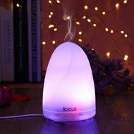 Icicle 100ml Aroma Essential Oil Diffuser, Ultrasonic Cool Mist Humidifier with 7 Color LED Lights Changing, Waterless... N5