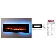 Dynasty Contemporary Electric Fireplace LED Wall Mount - 78 in. N2