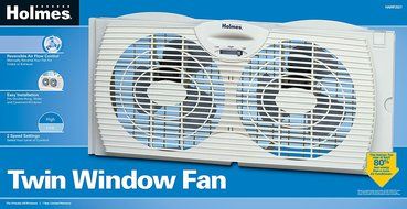 Holmes Dual Blade Twin Window Fan, White N4