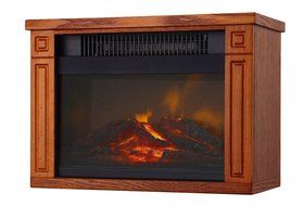 Youzee Portable Space Heater Freestanding Mini Electric Fireplace, 13.5W x 10H x 7D inches N5