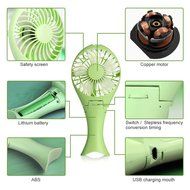 eBerry&reg; USB Fan/Desk Fan/Mini Fan/Powered Fan/Hand Held Fan/Mermaid Fan/ Portable Battery Fan/ USB Mini Foldable... N12