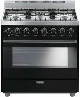 Smeg C36GGNU 36" Classic Series Gas Range with 4.4 cu. ft. Capacity 6 Sealed Burners 3 Cooking Modes Double Convection...
