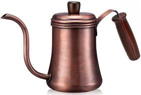 Diguo Classic Pour Over Drip Coffee Kettle, Premium Stainless Steel with Copper Coating Gooseneck Coffee Tea Pot...