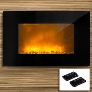ARKSEN&copy; 1500 WATT Electric Fire Place Wall Mounted Heater W/ Remote Control Fire Effect N6