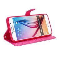 Galaxy S6 Case,Galaxy S6 Wallet Case, PHEZEN Bling Liquid Glitter Love Heart Floating 3D Hourglasses Luxury Pu... N35
