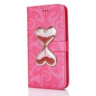Galaxy S6 Case,Galaxy S6 Wallet Case, PHEZEN Bling Liquid Glitter Love Heart Floating 3D Hourglasses Luxury Pu... N36