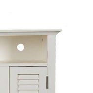 Gabriella 48 in. Freestanding Media Corner Electric Fireplace Console in Antique White, Firebox front: 23 in.... N3