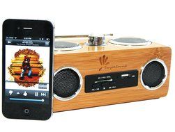 SwypeSound Mini Portable Bamboo Wood Boombox / Personal Speaker N2