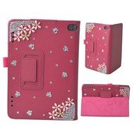 Spritech(TM) Luxury Bling Rhinestone Design Elegant Flower Decor Smart-shell Stand Cover for Amazon Kindle Fire... N25