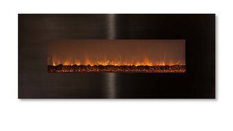 Modern Flames CLX-2 Series Electric Fireplace with Black Stainless Steel Front, 144-Inch N17