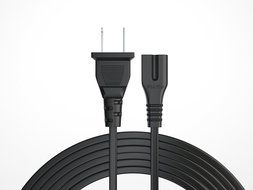 [UL Listed] Pwr+ 6Ft 2 Prong Polarized Power Cord for Arris Router Modem; Vizio, Sharp Sanyo Emerson TV; Sony... N3
