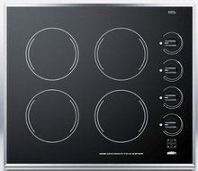 Summit CR424BL 24" Electric Cooktop with 4 Burners Color: Black