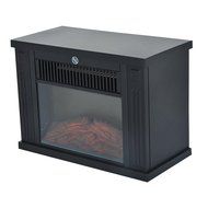 HomCom 14" 1000W Free Standing Electric Fireplace - Black N5