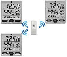 Ambient Weather WS-08 Wireless Indoor/Outdoor 8-Channel Thermo-Hygrometer with Daily Min/Max Display with One... N9