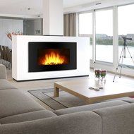 Finether 1500W Adjustable Wall Mounted Electric Fireplace Heater with 3D Patented Flame, 7 Color Changeable LED... N15