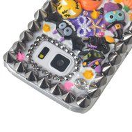 Halloween Theme Phone Case for Samsung Galaxy Note 5,Yaheeda 3D Handmade Rivets Pumpkin Demon Cartoon Design Clear... N4