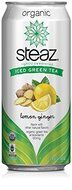 Steaz Organic Iced Green Tea with Lemon Ginger - 16 oz (Pack of 12) N2