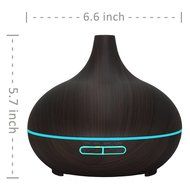 Essential Oil Diffuser 300ml Cool Mist Humidifier Ultrasonic Aroma with Multi-Color Light, Auto Shut-Off and Adjustable... N7