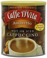 Caffe D'Vita Amaretto Instant Cappuccino, 16-Ounce Canisters (Pack of 6) N72