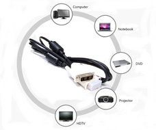 WOVTE DVI to DVI Single Link 18+1 Pin Digital Video Monitor Cable 6ft White Pack of 2 N2
