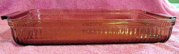 VINTAGE ANCHOR HOCKING AMBER GLASS CASSEROLE DISH NO. 1431 2-QT