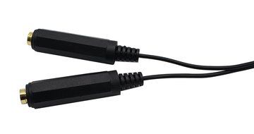 Lemeng 1/4" 6.35mm Stereo Plug / Male to Dual 1/4" 6.35mm Jack /Female Splitter Adapter Cable 0.6 Feet (Black)