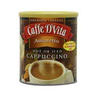 Caffe D'Vita Amaretto Instant Cappuccino, 16-Ounce Canisters (Pack of 6) N93