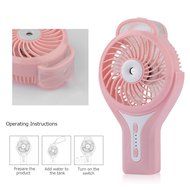 D-FantiX Portable Handheld Misting Fan Personal Cool Mist Humidifier Rechargeable Mini Fan Battery Operated/USB... N10