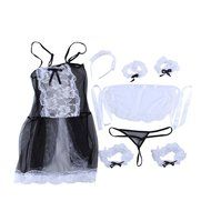 Oligex(TM) New Halloween Exotic cosplay uniform underwear women French Cosplay Uniform maid lingerie costume set...