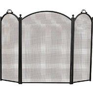 Alpine Flame 52-inch 3-fold Arched Black Fireplace Screen - 40 Inches Tall