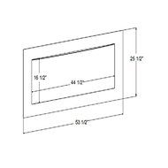 Boulevard DV Linear Fireplace, Driftwood Logset &amp; 4" Black Front, NG N2