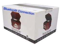 Boytone BT-25MB 8-in-1 Natural Wood Classic Turntable Stereo System with Bluetooth Connection, Vinyl Record Player... N2