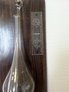 Weather Instrument Barometer to Hang Antique Styl of Glass with Dark Wooden Board and Drip Tray Size Approx 14... N6