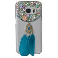 HTC Desire 626 Case,Yaheeda 3D Pearls Sparkle Plume Feather Chain Fashion Bling PC Hard Case for HTC Desire 626 N72