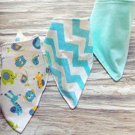 3Pcs Baby Boy Girls Saliva Towel Bandana Bibs Dribble Triangle Kids Head Scarf N3