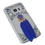 HTC Desire 626 Case,Yaheeda 3D Pearls Sparkle Plume Feather Chain Fashion Bling PC Hard Case for HTC Desire 626 N75