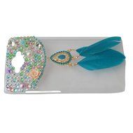 HTC Desire 626 Case,Yaheeda 3D Pearls Sparkle Plume Feather Chain Fashion Bling PC Hard Case for HTC Desire 626 N79