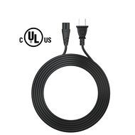 [UL Listed] Pwr+ AC Cable Replacement Power Cord 2 Prong 6 Feet (Black) N2