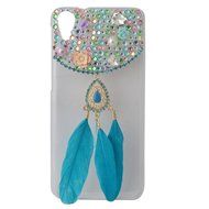 HTC Desire 626 Case,Yaheeda 3D Pearls Sparkle Plume Feather Chain Fashion Bling PC Hard Case for HTC Desire 626 N80